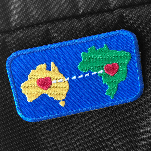 'HEART TO HEART' AUST x BRAZIL ADHESIVE PATCH