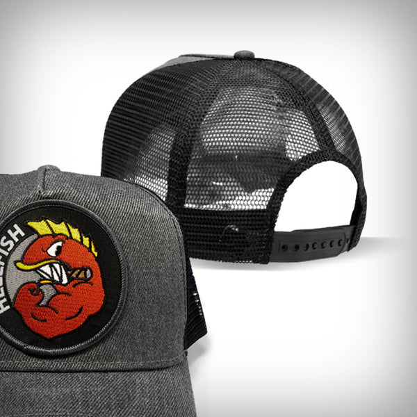 RAGING ABE'S 'FLYING HELLFISH' PREMIUM TRUCKER CAP!