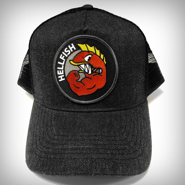 RAGING ABE'S 'FLYING HELLFISH' PREMIUM TRUCKER CAP!