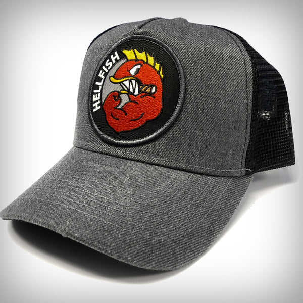 RAGING ABE'S 'FLYING HELLFISH' PREMIUM TRUCKER CAP!