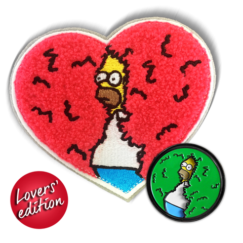 DISAPPEARING HOMER LOVERS' EDITION - PATCH & PIN COMBO