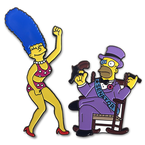 DANCING MARGE & SENATOR HOMER PIN COMBO