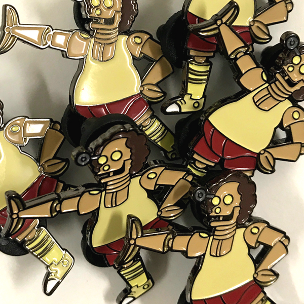 ROBOTIC RICHARD SIMMONS ENAMEL PIN