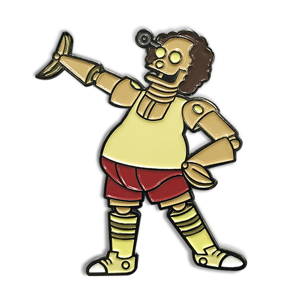 ROBOTIC RICHARD SIMMONS ENAMEL PIN